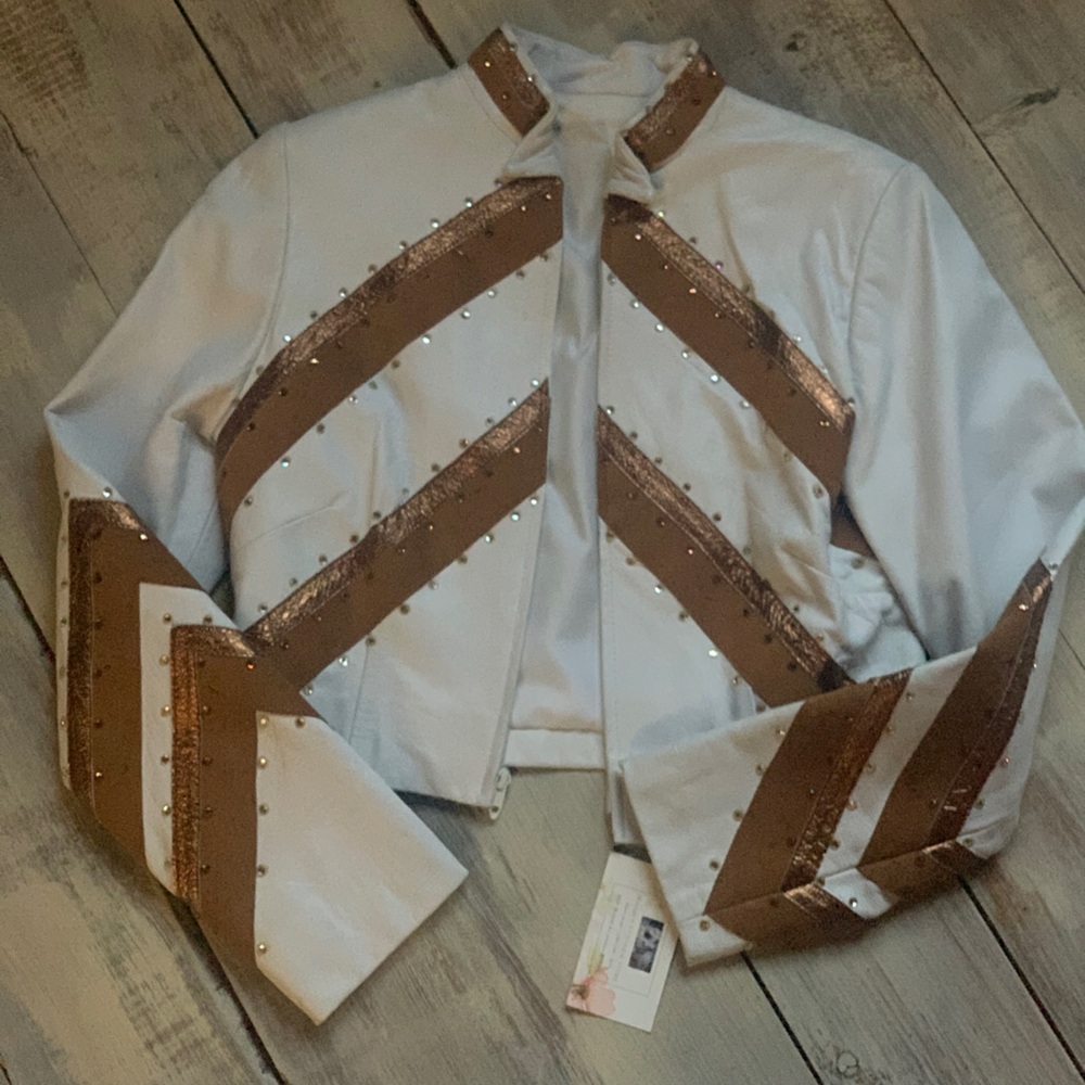 CUSTOM genuine, leather, white Jacket
